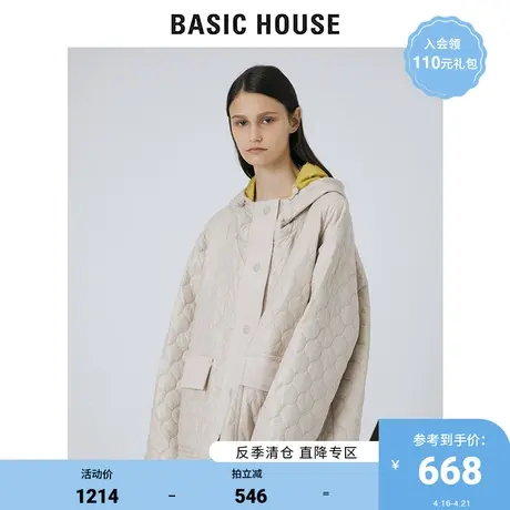 Basic House/百家好2021冬季新款商场同款棉衣棉服外套女HVJP720B商品大图