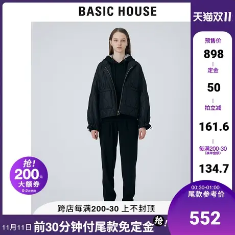 Basic House/百家好2021秋冬新款商场同款棉衣棉袄外套女HVJP720E图片