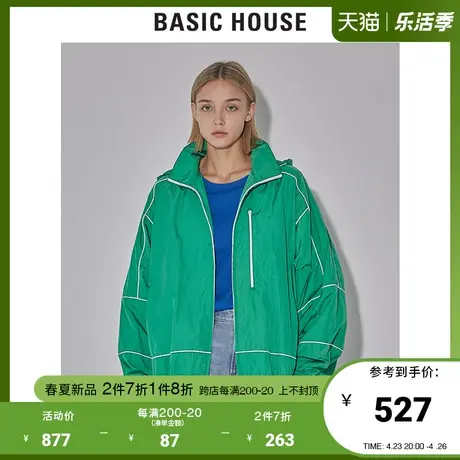 Basic House/百家好2022夏季新款商场同款薄款休闲外套女HWJP320D图片
