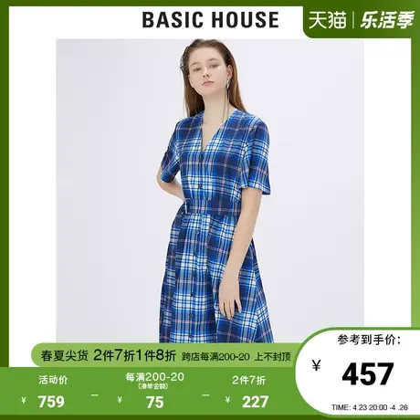 Basic House/百家好女装连衣裙宽松简约风衬衫连衣裙HTOP321H图片
