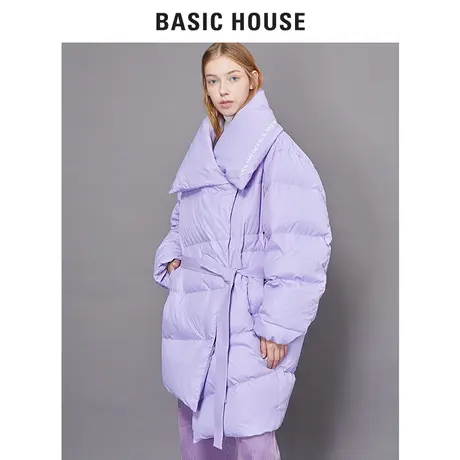 Basic House/百家好冬季新款冬季枕头领时尚鹅绒羽绒服女HSGD721H图片