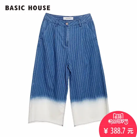 Basic House/百家好夏季新品韩版休闲宽松新款女式裤子HQDP320D图片